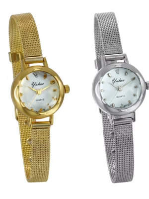 Women's Ladies Simple Elegant Slim Mesh Band Bracelet Analog Quartz Wrist Watch